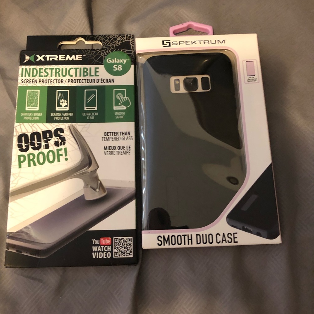Samsung S8 Case & Tempered Glass Screen Protector